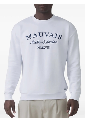 MAUVAIS logo-embroidered sweatshirt - White
