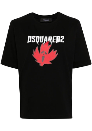 DSQUARED2 Horror maple leaf-print T-shirt - Black
