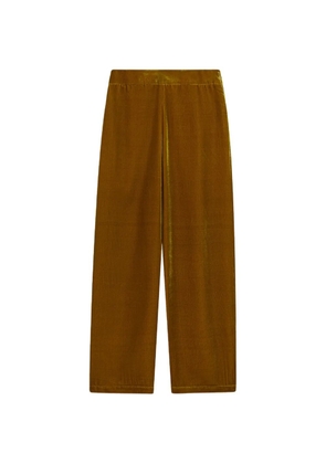MOMONÌ Pascal pleated velvet trousers - Yellow