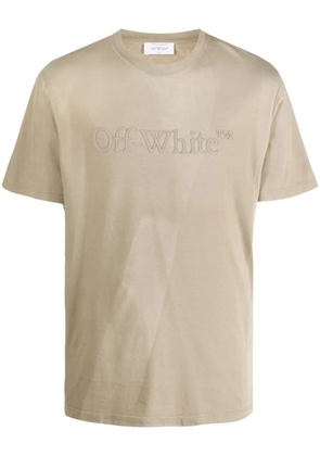 Off-White logo-patch cotton T-shirt - Neutrals