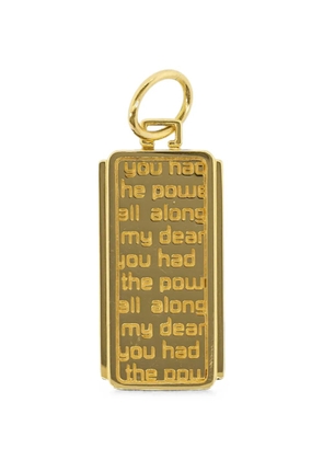 MONICA RICH KOSANN Dorothy engraved rectangle charm - Gold
