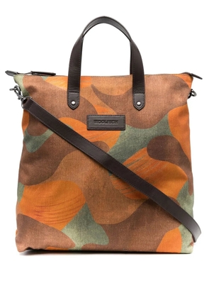Woolrich camouflage-print tote bag - Orange