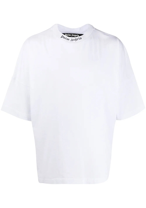 Palm Angels logo-print cotton T-shirt - White