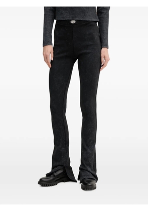 Alpha Industries World slit-hem flared trousers - Black
