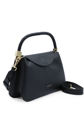 Coccinelle small Tiggy braided-handle leather tote bag - Black