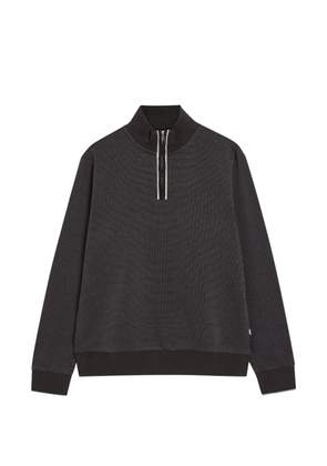 BOSS half-zip micro-textured sweatshirt - Black