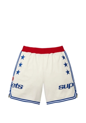 Supreme x Mitchell & Ness Teams star-print basketball shorts - Neutrals