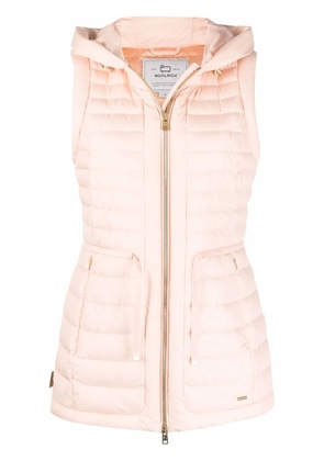 Woolrich Hibiscus hooded goose-down gilet - Pink