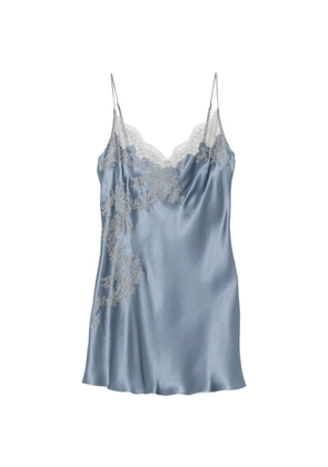 Carine Gilson lace-trim slip dress - Blue