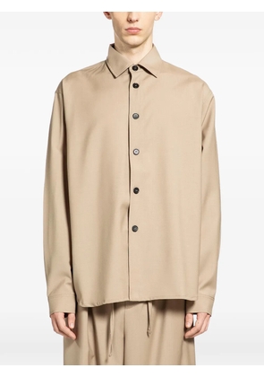 ROSE BURRITO virgin wool overshirt - Neutrals