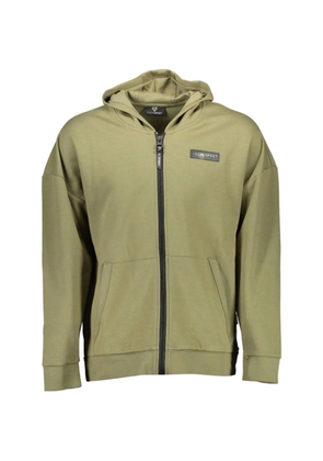 Plein Sport logo-patch zip-up hoodie - Green