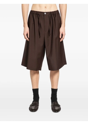 ROSE BURRITO virgin wool shorts - Brown