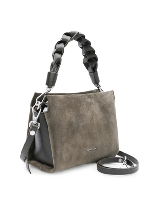 Coccinelle small Boheme braided-handle suede tote bag - Brown