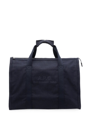 A.P.C. Recuperation logo-print luggage & holdalls bag - Blue