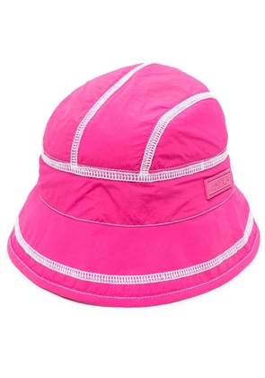 Jacquemus logo-patch bucket hat - Pink