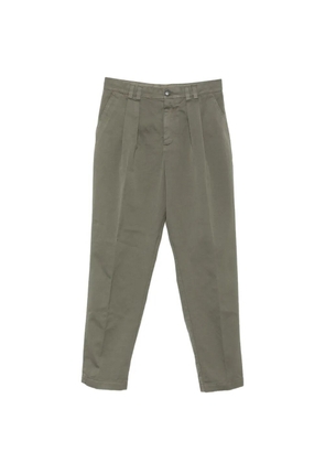 Canali pleated tapered-leg trousers - Green