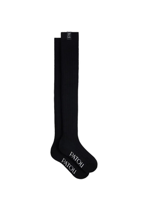 Patou ribbed-knit over-the-knee socks - Black