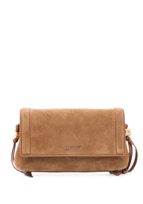 Coccinelle mini Thess suede leather shoulder bag - Brown