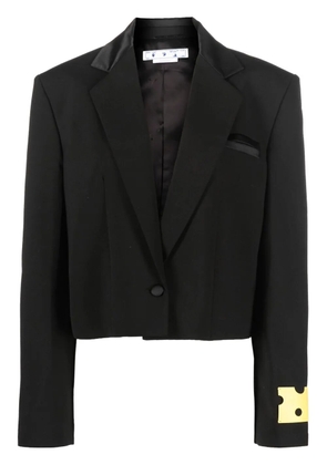 Off-White single-breasted cropped blazer - Black