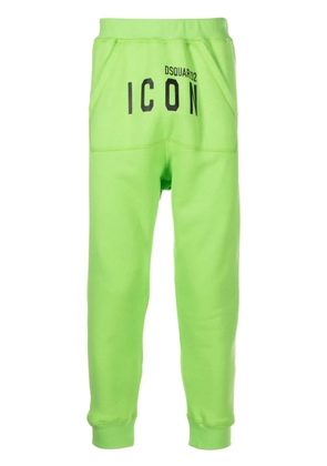 DSQUARED2 Icon-print cotton track pants - Green