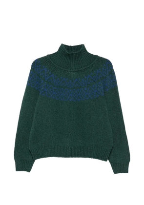 Incentive! Cashmere Eleonora Fair Isle mock-neck sweater - Green