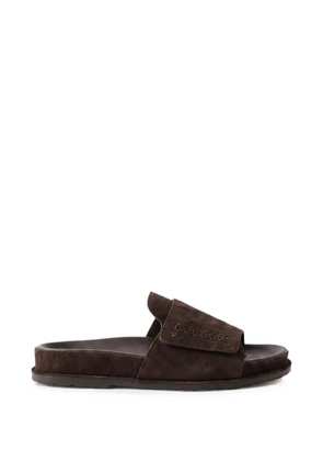 Jacquemus penny-slot whipstitch-trim sandals - Brown