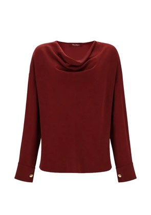 Max Mara cowl-neck long-sleeve blouse - Red