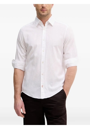 Joop! logo-patch long-sleeve shirt - White