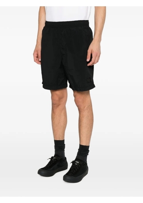 Stone Island elasticated-waistband logo track shorts - Black