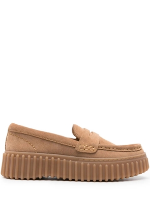 Clarks Torhill Penny flatform loafers - Brown