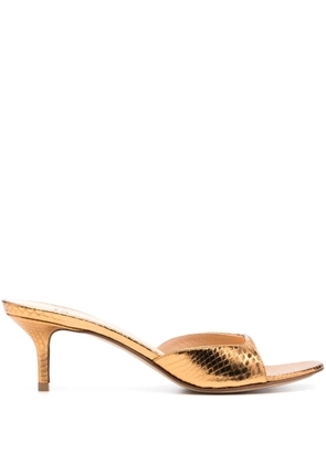 Francesco Russo 65mm leather sandals - Gold
