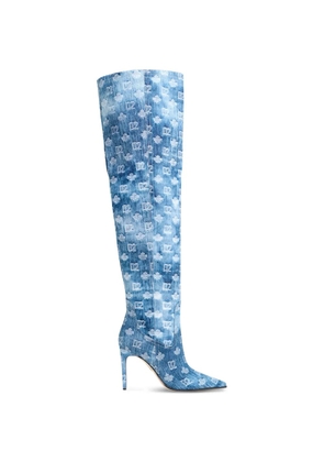 DSQUARED2 D2 monogram heeled boots - Blue