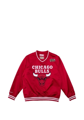 Mitchell & Ness satin v-neck sweatshirt - Red