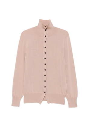 Liviana Conti high-neck button-up cardigan - Neutrals