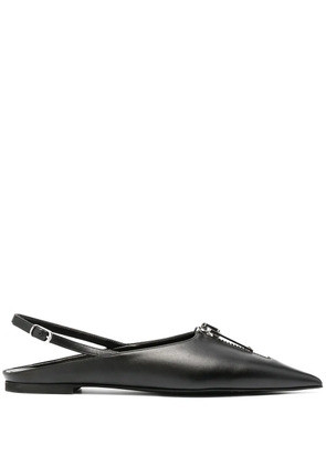 Stella McCartney Zipit slingback ballerina shoes - Black