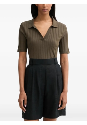 Marc O'Polo ribbed-knit V-neck T-shirt - Green