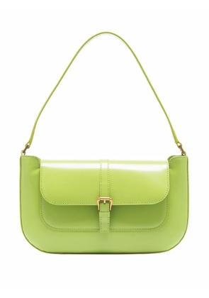 BY FAR Miranda patent-leather shoulder bag - Green