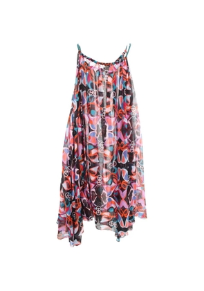 Hermès Pre-Owned 2010s Fleurs Miroir H Rond mini dress - Black