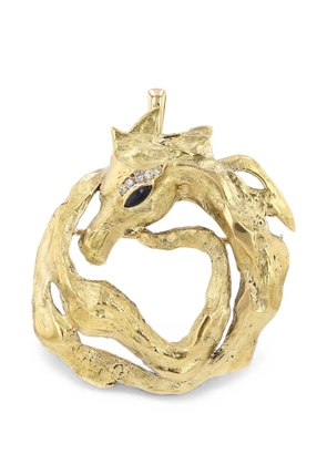Cartier 1970s diamond and onyx dragon pendant - Gold