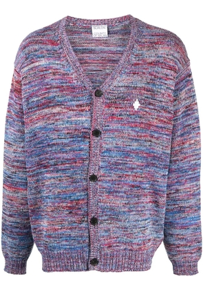 COUNTY OF MILAN Cross-motif V-neck cardigan - Blue
