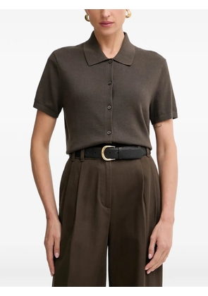 Marc O'Polo short-sleeve button-up cardigan - Brown