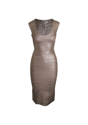 Hervé Léger Pre-Owned scoop-neck bandage dress - Pink