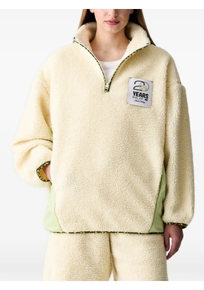 American Vintage Hoktown logo-patch fleece sweater - Yellow