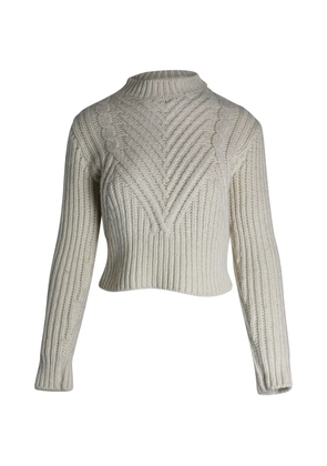 SANDRO Zalina cable-knit sweater - White