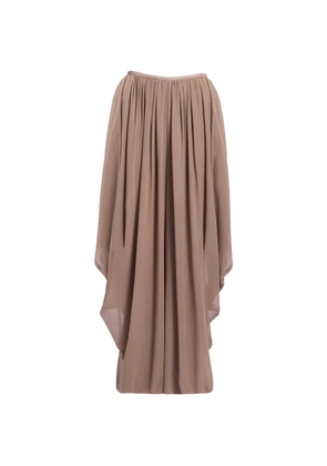 Elie Saab draped silk trousers - Brown