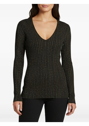 Maje knit V-neck sweater - Black