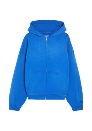 PICANTE zip-up drop-shoulder hoodie - Blue