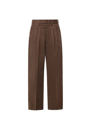 DONDUP herringbone pleated trousers - Brown