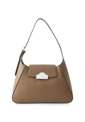 Karl Lagerfeld Rue St-Guillaume grained-leather shoulder bag - Neutrals