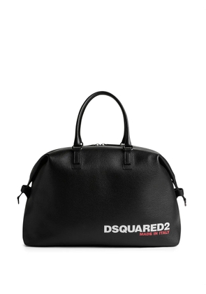 DSQUARED2 logo-print grained tote bag - Black